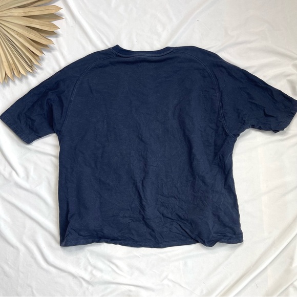 Zadig & Voltaire Love Yourself Navy Blue Crew Neck Oversized Shirt or Sweatshirt - Picture 9 of 9